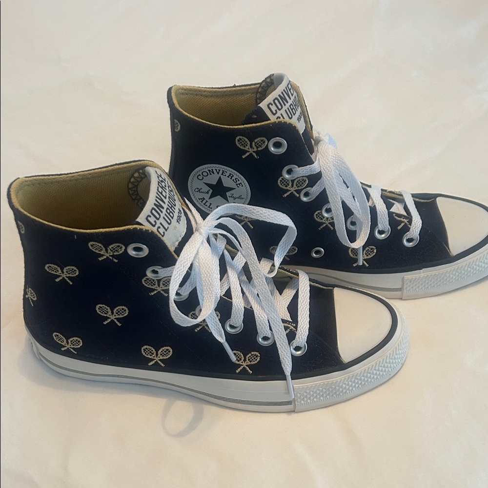 Converse  High-Top Sneakers with Tennis Racket Design